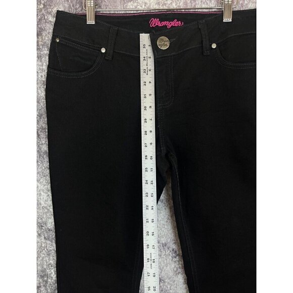 Wrangler Jeans Women's 9/10 x 32 Black Jim Q Bootcut Denim Western Cowboy Boho - Picture 4 of 13